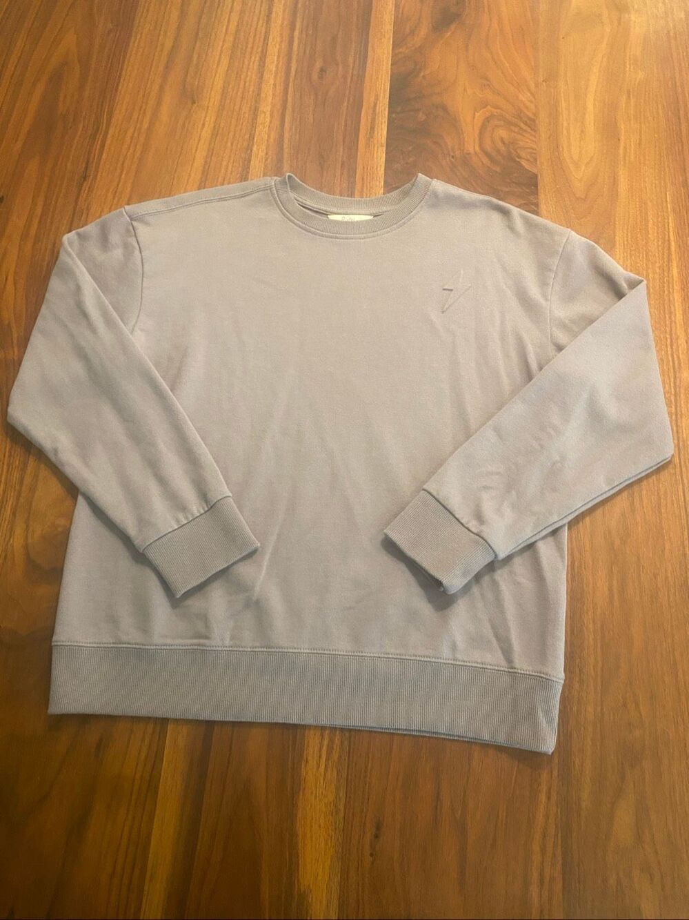 Bixby Nomad Boys Gray Lightning Bolt Long Sleeve Terry Pullover Sweatshirt Sz XL